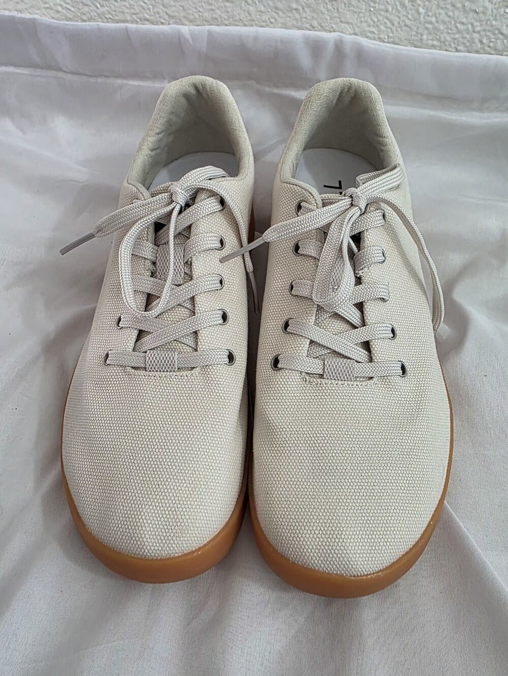 NOBULL Ivory Gum Canvas Sneakers W9 M7.5 Worn Once